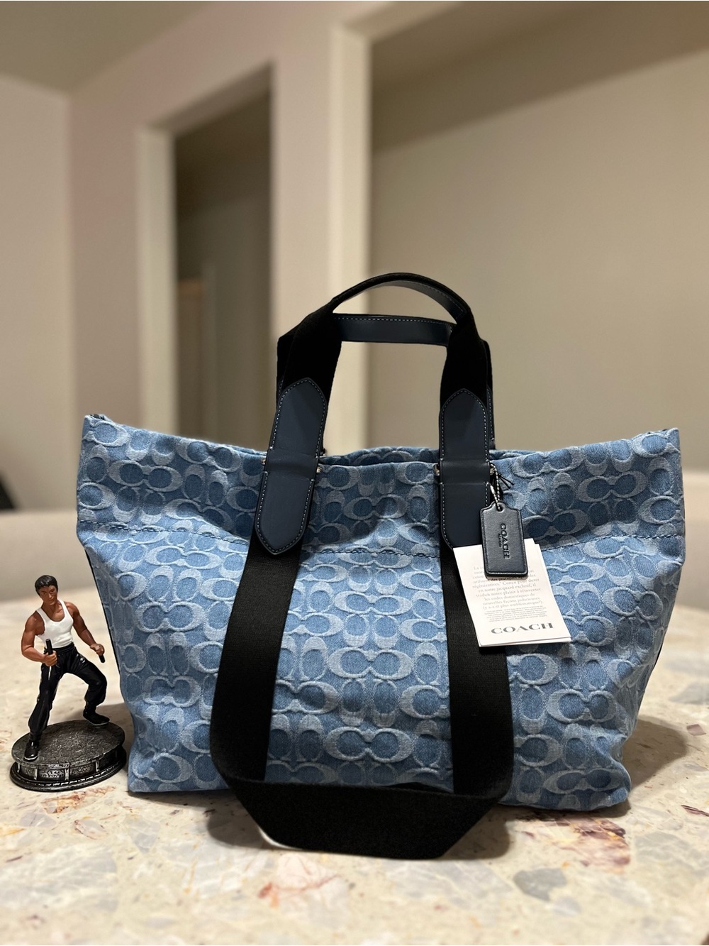 Coach Tour Tote Bag In Signature Denim Unisex NWT